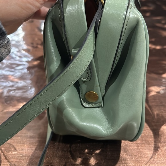 Patricia Nash Handbag Satchel SAGE Gracchi Frame Tooled Leather Long Strap - Picture 8 of 12